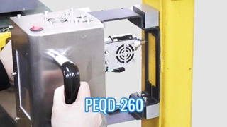 شاشة LCD تعمل باللمس للتحكم في البطارية المحمولة باليد آلة وضع العلامات الكهربائية النقطية PEQD-260