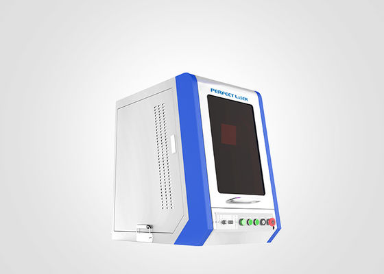 50W / 100W آلة وسم الليزر المعدنية الخضراء بغطاء مغلق