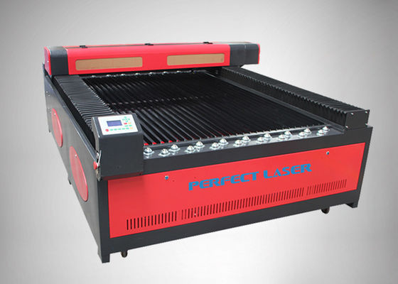 100W سرير مسطح آلة القطع بالليزر CO2 مع نظام تبريد وحماية المياه