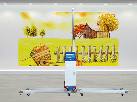 طابعة حائط مزدوجة الرأس 64㎡/ساعة آلة طباعة حائط عالية السرعة للجداريات والديكور